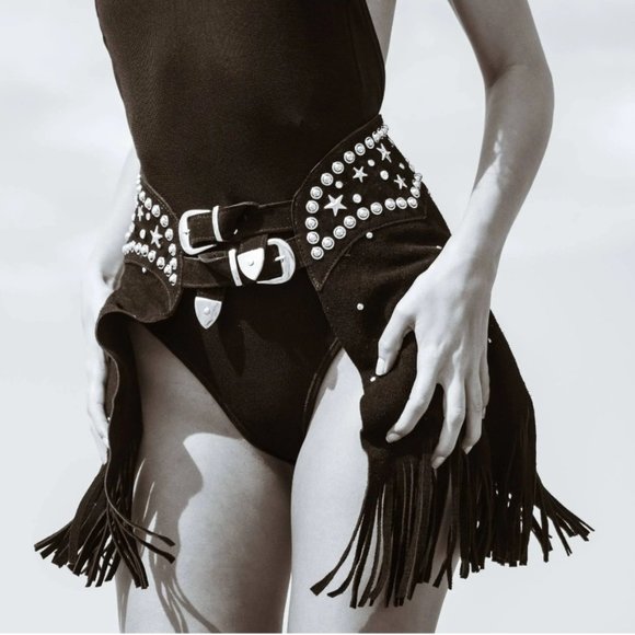ISO Understated Leather Paris Texas Chap or Full Skirt - Picture 1 of 1